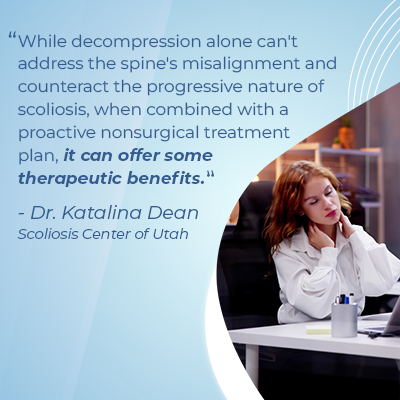 A visual representation of the quote from the text starting with “While decompression alone can't address"