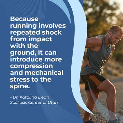 A visual representation of the quote from the text starting with “Because running involves repeated shock"