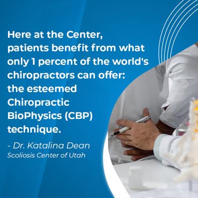 A visual representation of the quote from the text starting with “here at the center patients benefit"