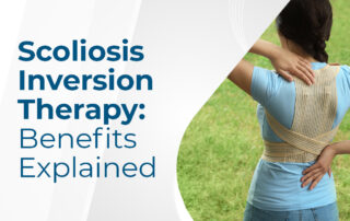 A featured image post for the blog titled: “Scoliosis Inversion Therapy Benefits Explained"