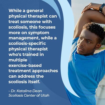 A visual representation of the quote from the text starting with “While a General Physical Therapist"