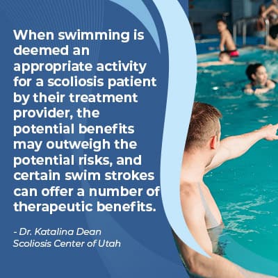 A visual representation of the quote from the text starting with “When swimming is deemed and appropiate"