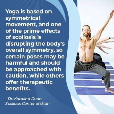 A visual representation of the quote from the text starting with “Yoga is based on symmetrical"
