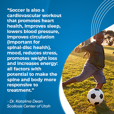 A visual representation of the quote from the text starting with “Soccer is also a cardiovascular