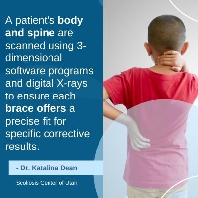 A visual representation of the quote from the text starting with “A patient's body and spine"