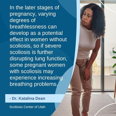 A visual representation of the quote from the text starting with “In the later stages of pregnancy"