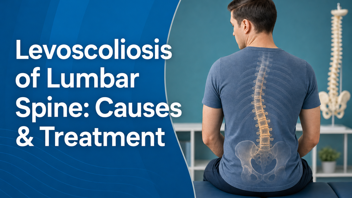 A featured image post for the blog titled: “Levoscoliosis of Lumbar Spine Causes & Treatment"
