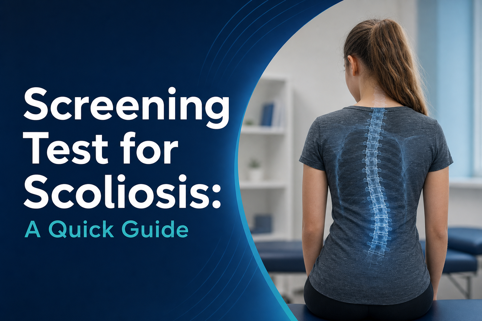 A featured image post for the blog titled: “Screening Test for Scoliosis A Quick Guide"